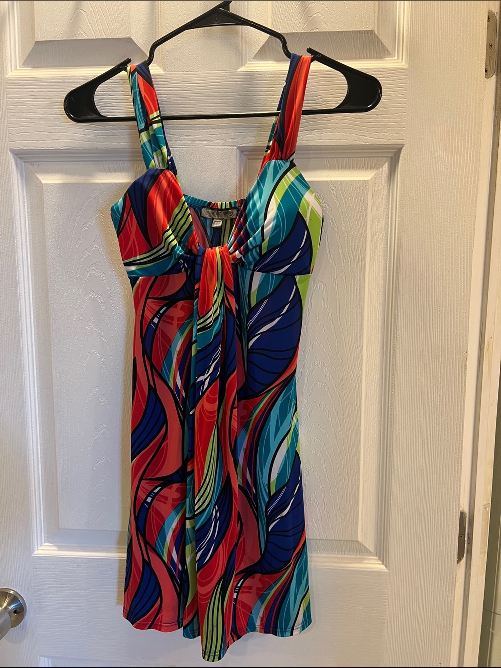 Vibrant Multicolor Swirl Sundress